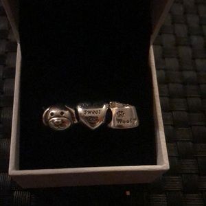 Authentic Pandora Dog, Woof Dog Bowl, My Sweet Pet Charms
